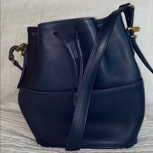 Vintage blue coach bucket purse